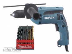 AKCE MAKITA: Vrtačka příklepová 680W HP1641K1X rychlosklíčidlo + kufr